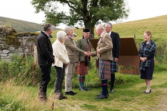 KIng Charles being welcomed to Scalan Seminary and Mills.