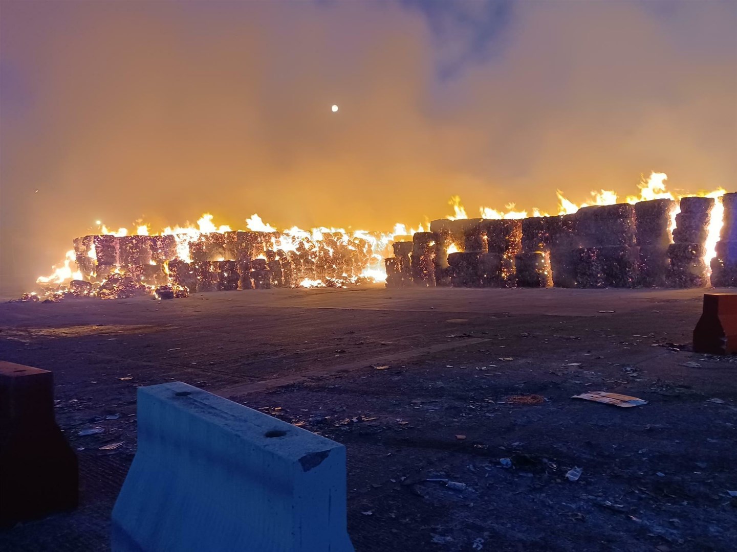 Thousands of tons of paper and cardboard have gone up in flames (West Midlands Fire Service/PA)