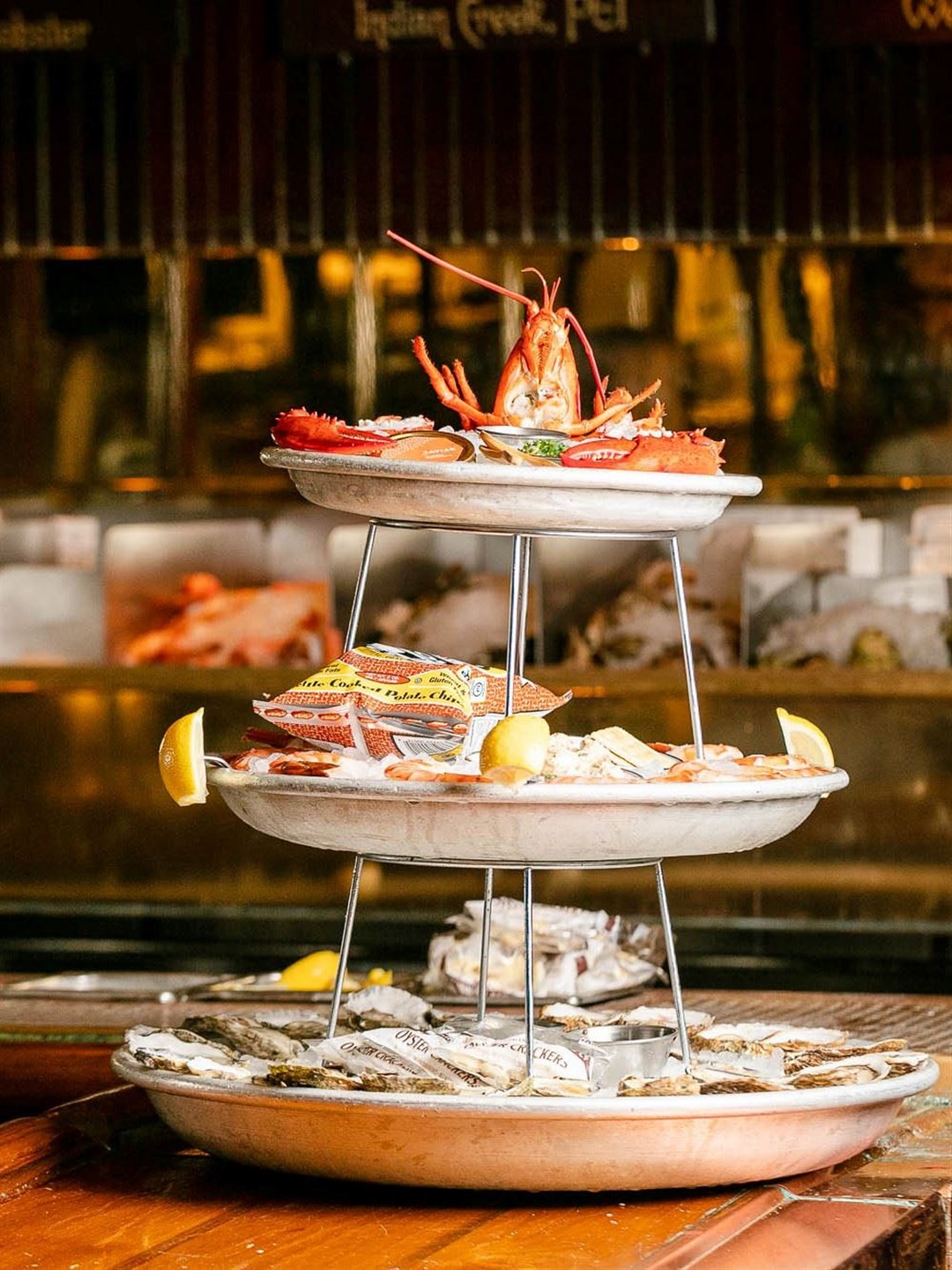 A seafood platter at Old Ebbitt Grill in D.C.