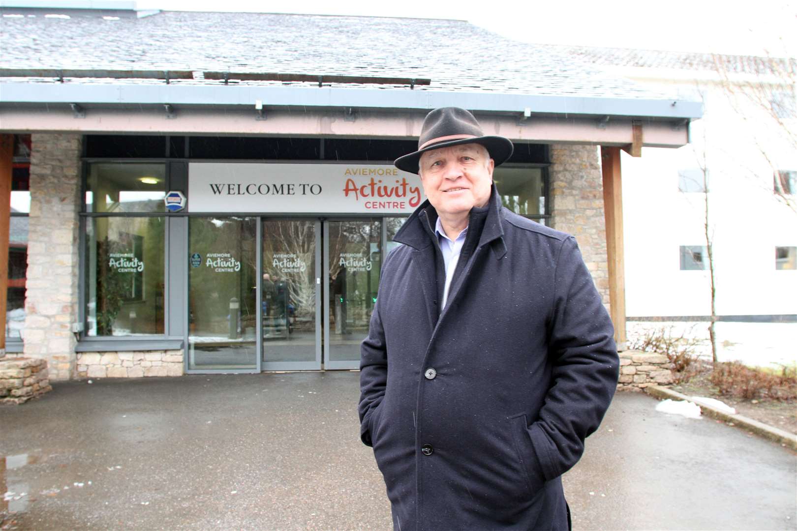 Highland Council convener Bill Lobban outside of the resort's lesiure arena which houses the swimming pool.