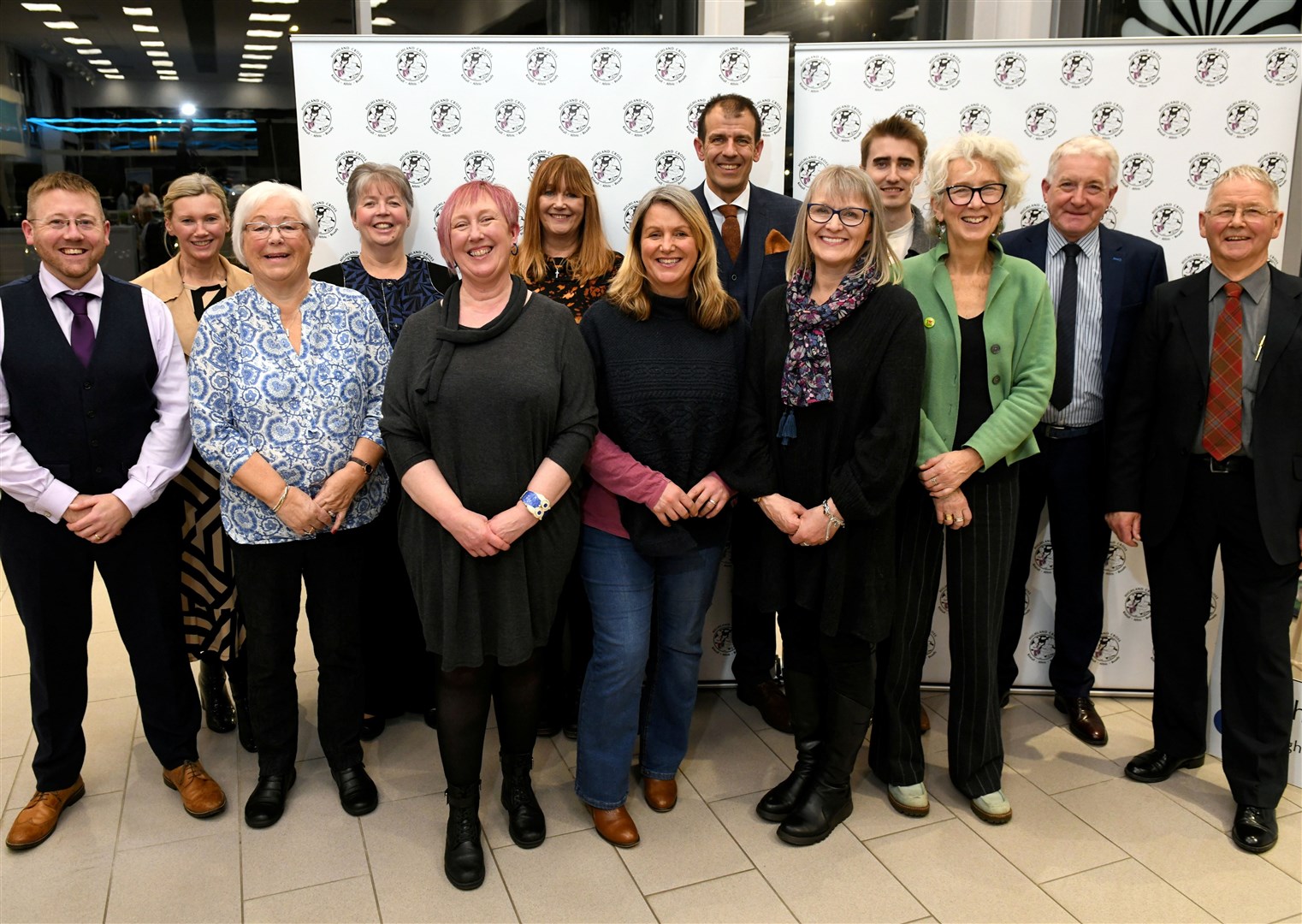 Representatives of charities, Friends of Cameron House, Partnership for Wellbeing, ABAN, Caberfeidh Horizons and Highland Hospice which all received vehicles from the Highland Cross in 2023. Picture: James Mackenzie