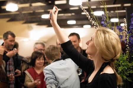 Fran Langdon-Devlin sprays edible perfume of oak, vanilla, tonka bean, chestnut mushrooms and other delights at the Blach and Shock tasting experience