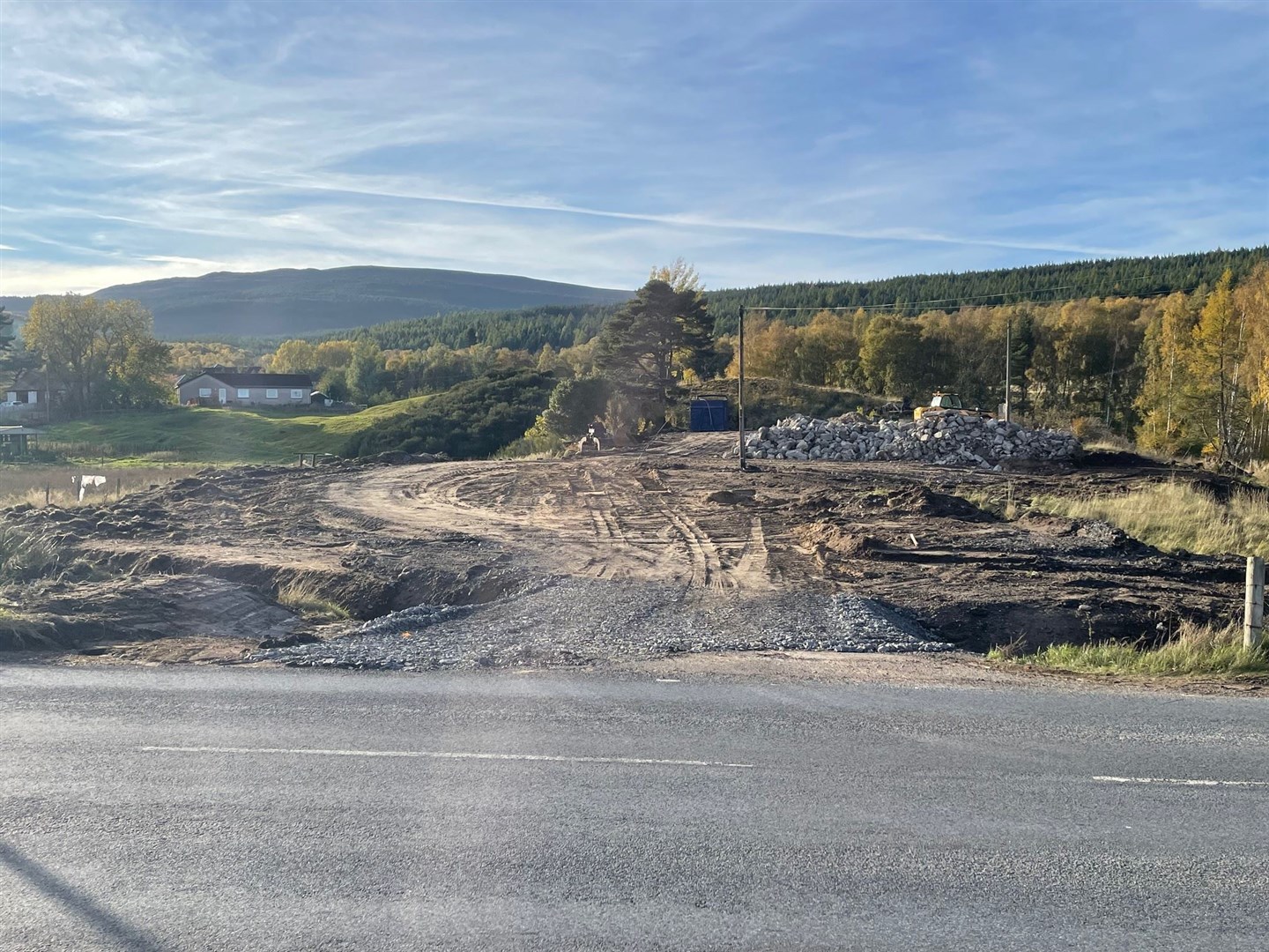 The former house and steading being demolished in the autumn,