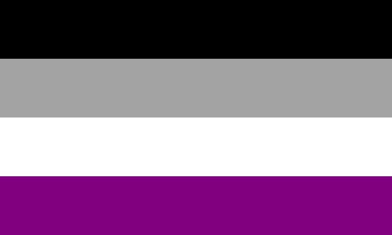 The pride flag representing asexuality.