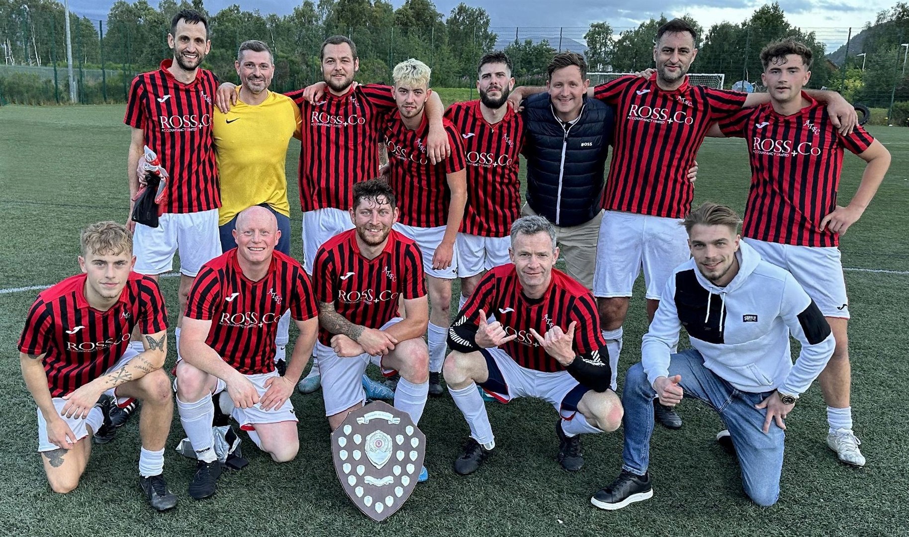 Aviemore Thistle collected the welfare league shield on Friday evening after a campaign which saw the Jags win all 10 of their league games this season.