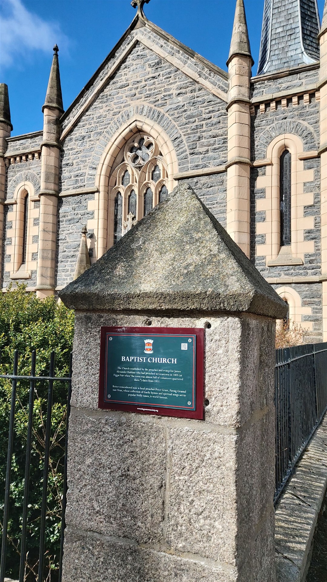 One of the new signs in front of Grantown Baptist Church.