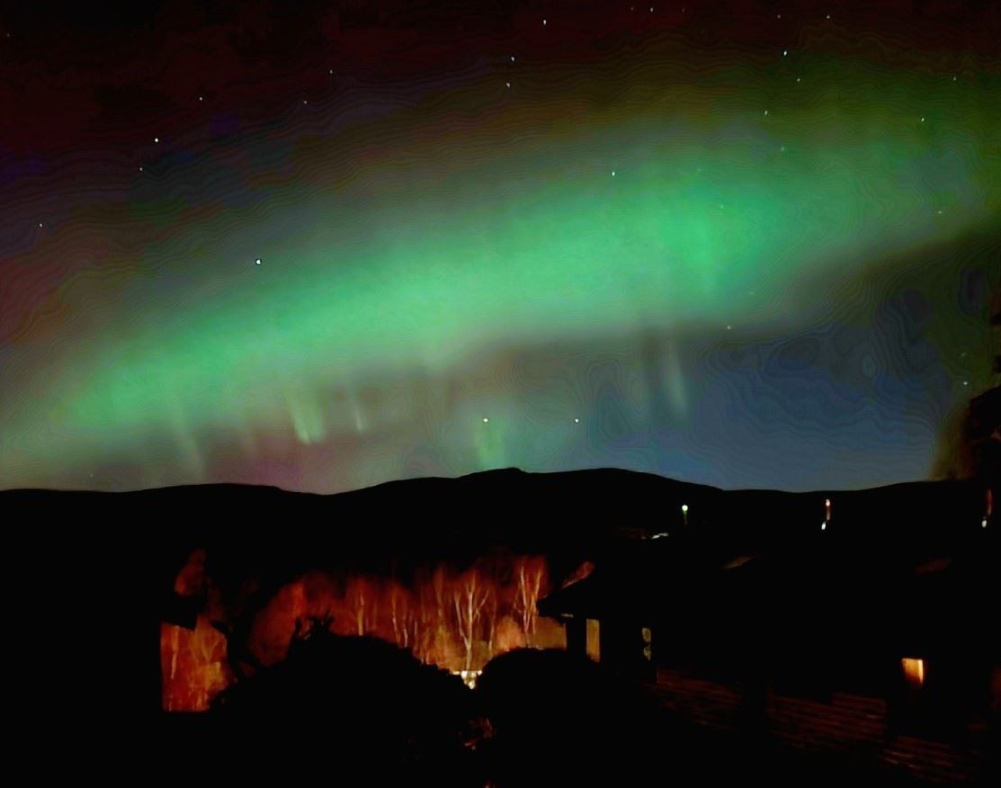 The magical Northern Lights pictured above Loch Insh by Kincraig.