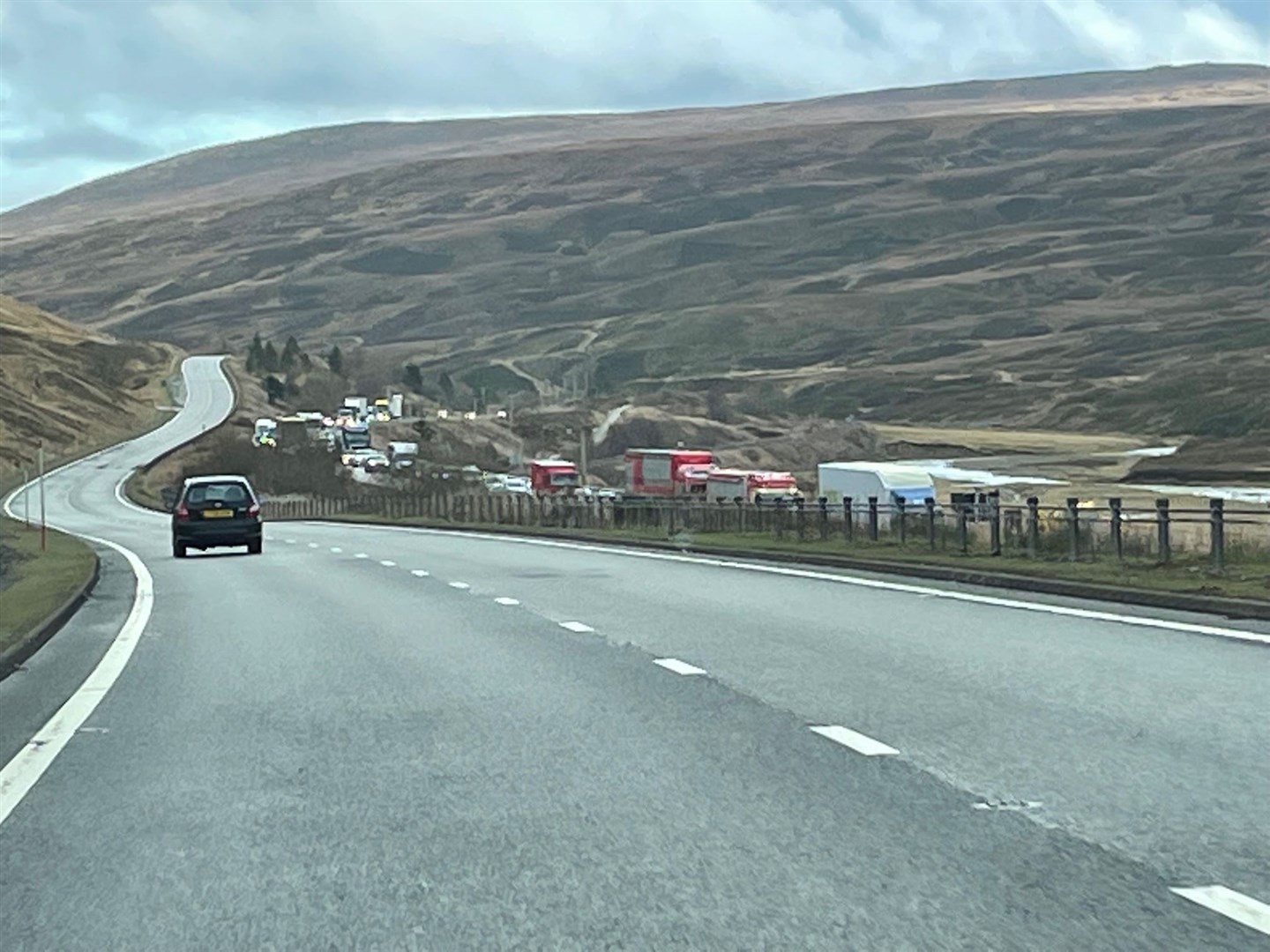 Queues on the A9 are already forming