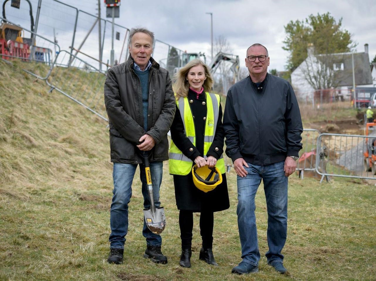 Strathdearn Community Developments board member (James Duncan), Project and Development Manager (Maureen McDonald-Cooke), Chair of Strathdearn Community Developments (Graeme Ferguson).