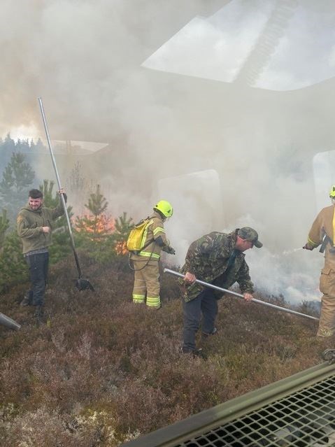 Side by side with the firefighters