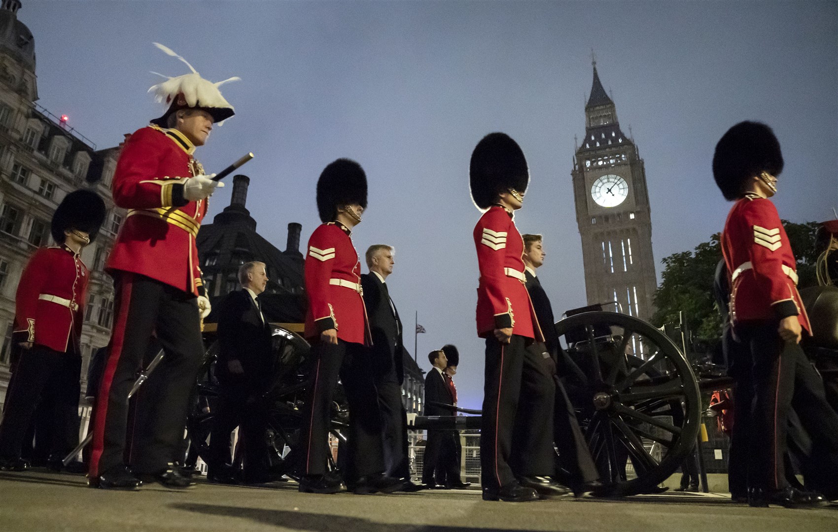 Rehearsals for the procession took place before dawn on Tuesday (Danny Lawson/PA)