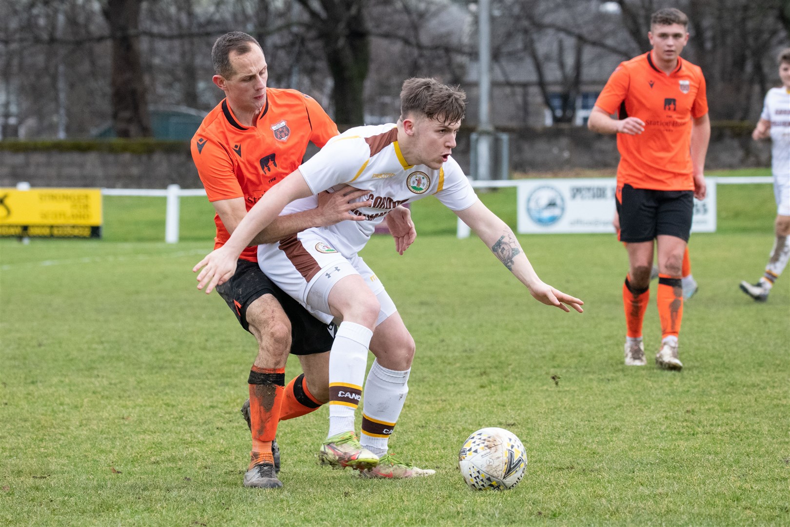 Shaun Morrison scored twice for Forres in their 4-0 North Cup win over Strathspey. Picture: Daniel Forsyth