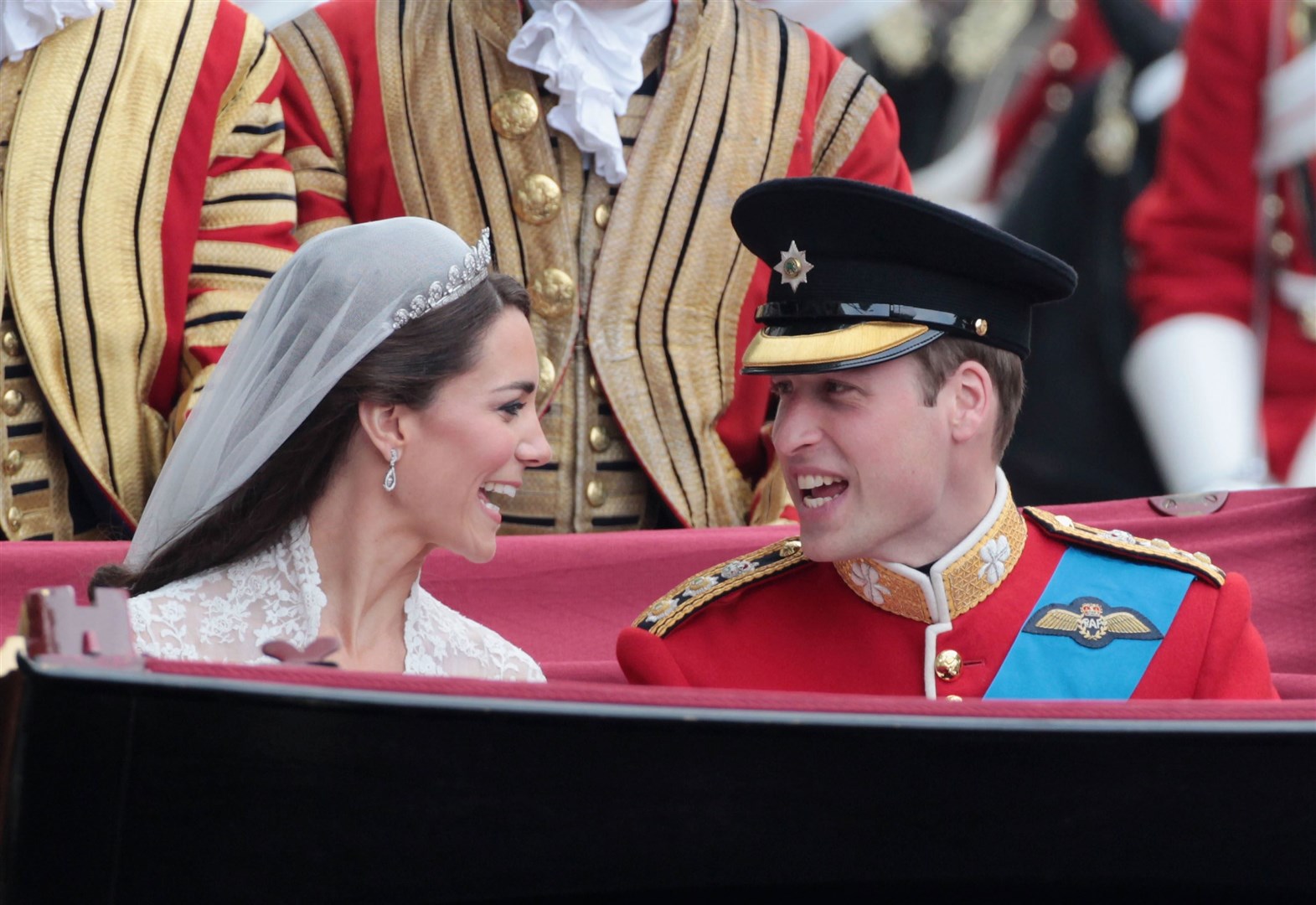 Kate and William after their wedding at Westminster Abbey (Matt Cardy/PA)