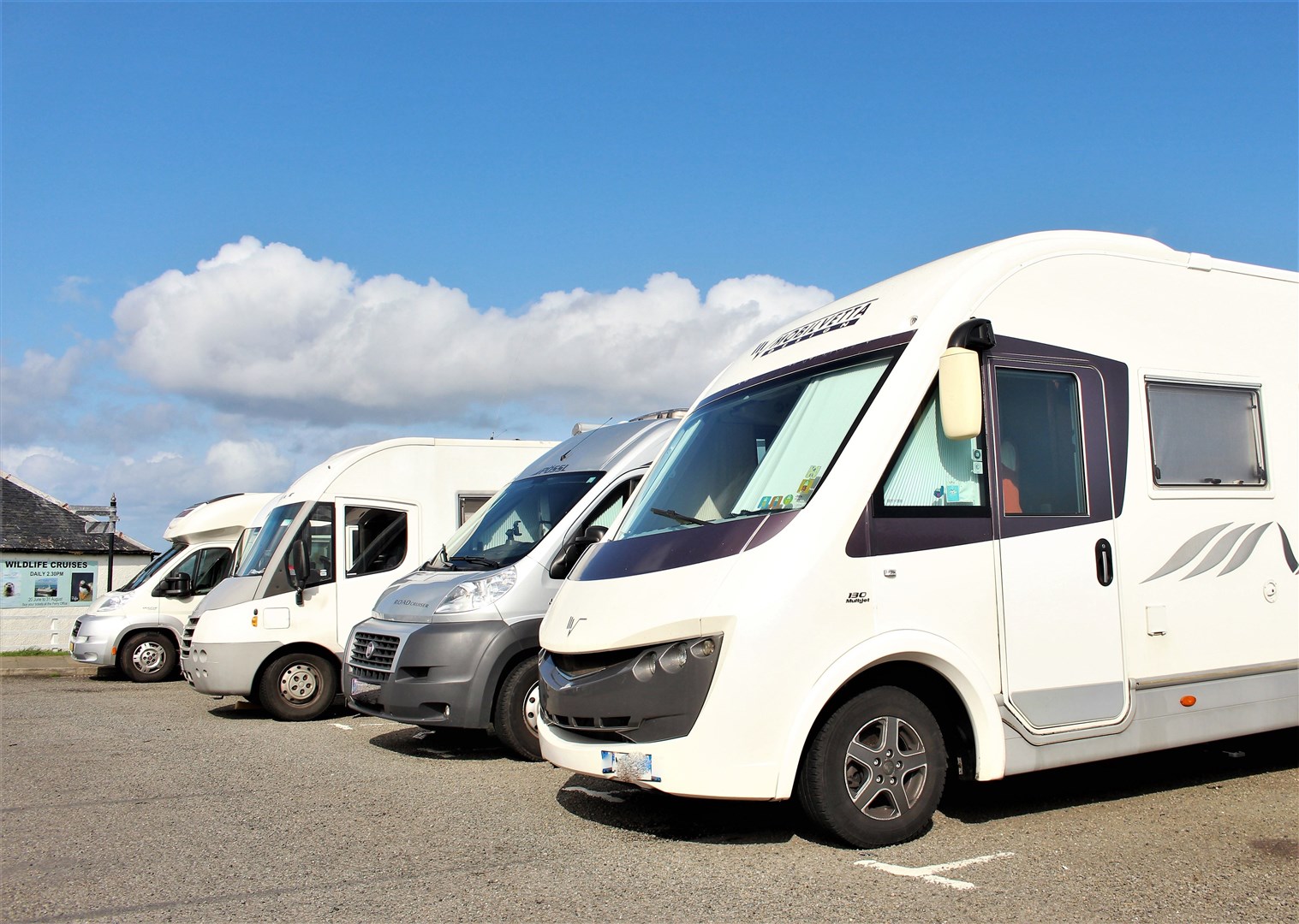 Campervans and motorhomes are being encouraged to use the car parks for overnight stays.