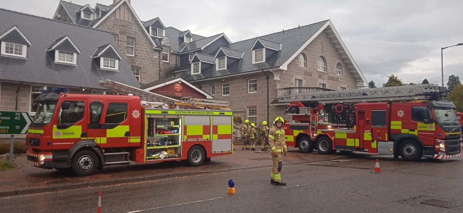 Chimney fire duty at Kingussie this morning