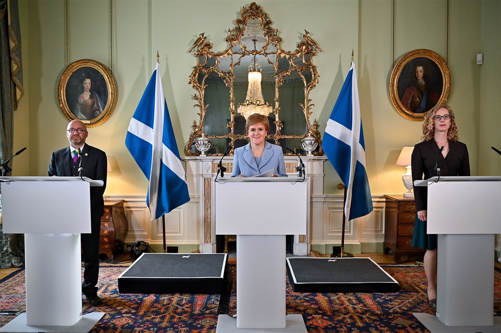 The Bute House Agreement was announced in 2021 (Jeff J Mitchell/PA)