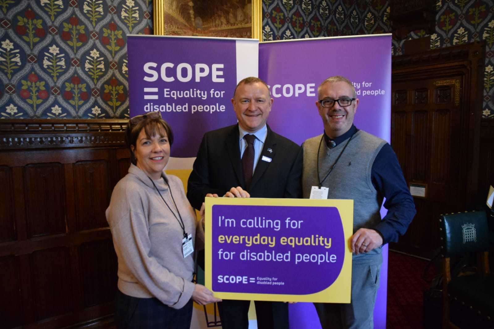 MP Drew Hnedry at the recent Scope drop-in event in parliament.