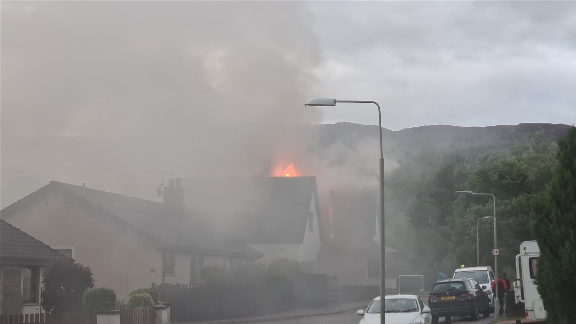 It is understood that the blaze was caused by a lightning strike but there is no official confirmation yet.