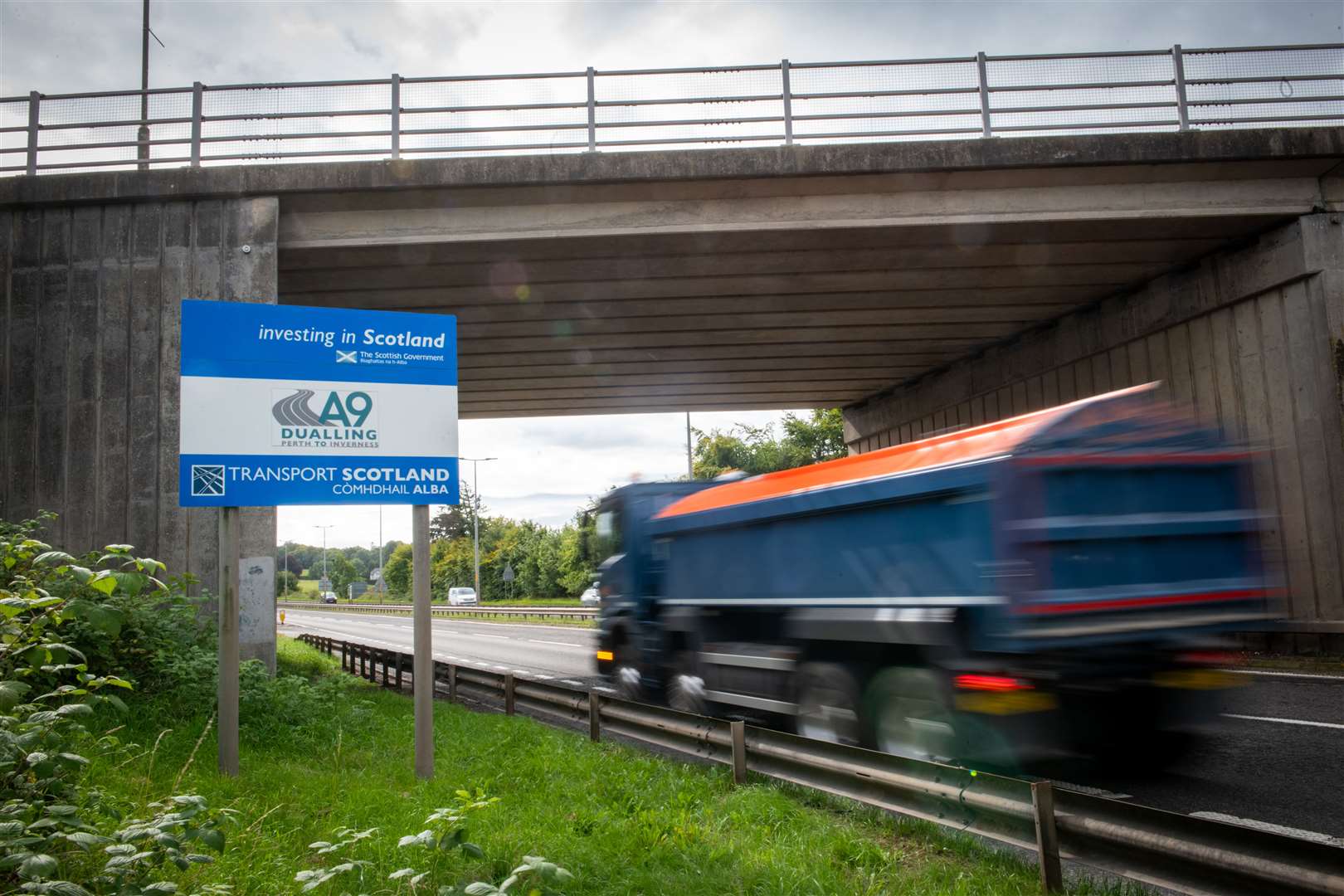 A9 dualling project sign.