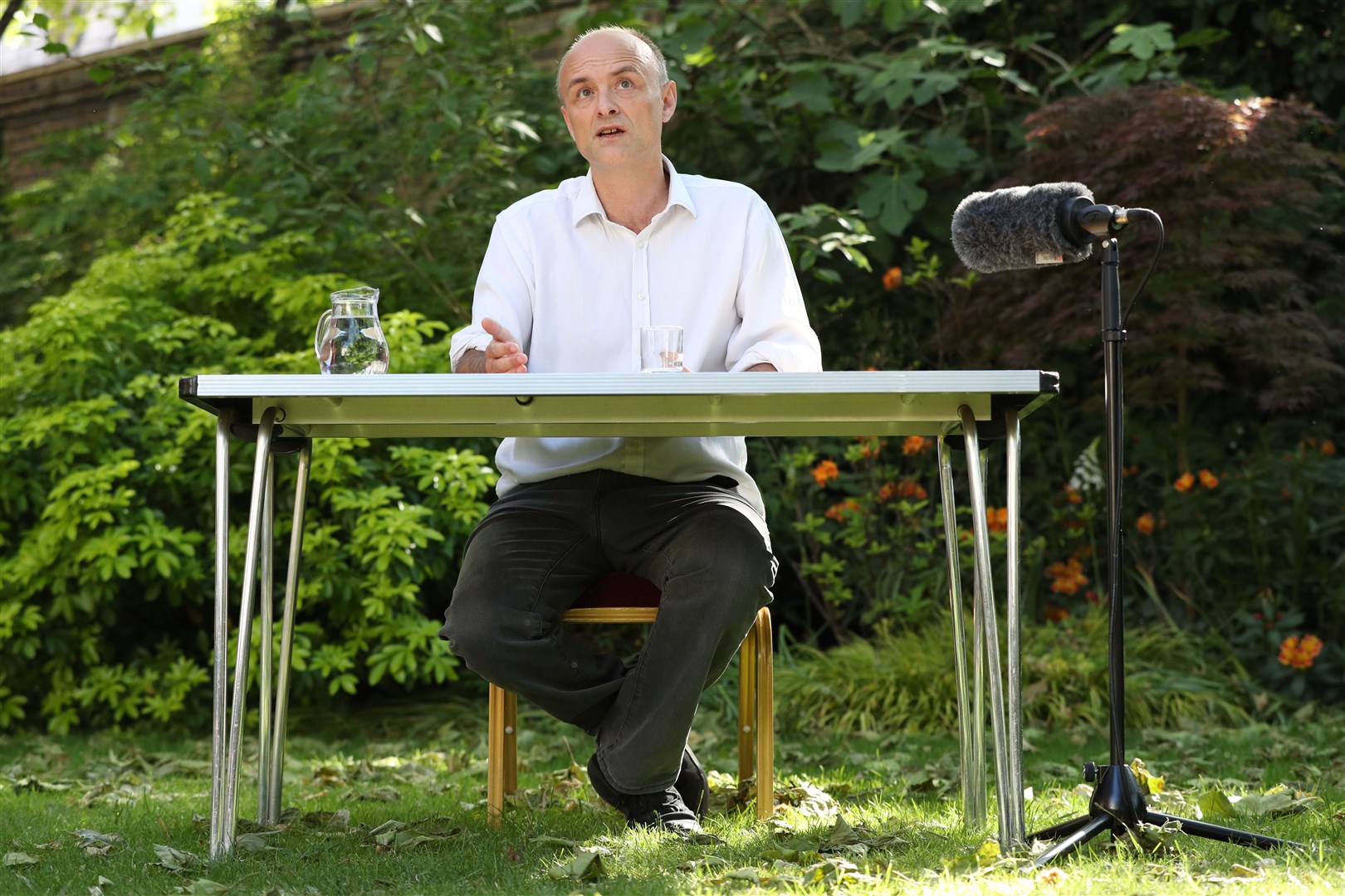 Dominic Cummings holds a press conference amid anger at his lockdown journey to Barnard Castle