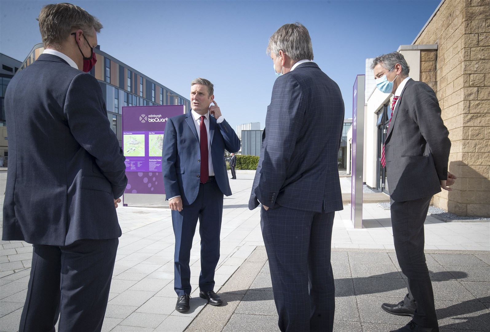 Sir Keir arrives at the University of Edinburgh School of Medicine (Jane Barlow/PA)