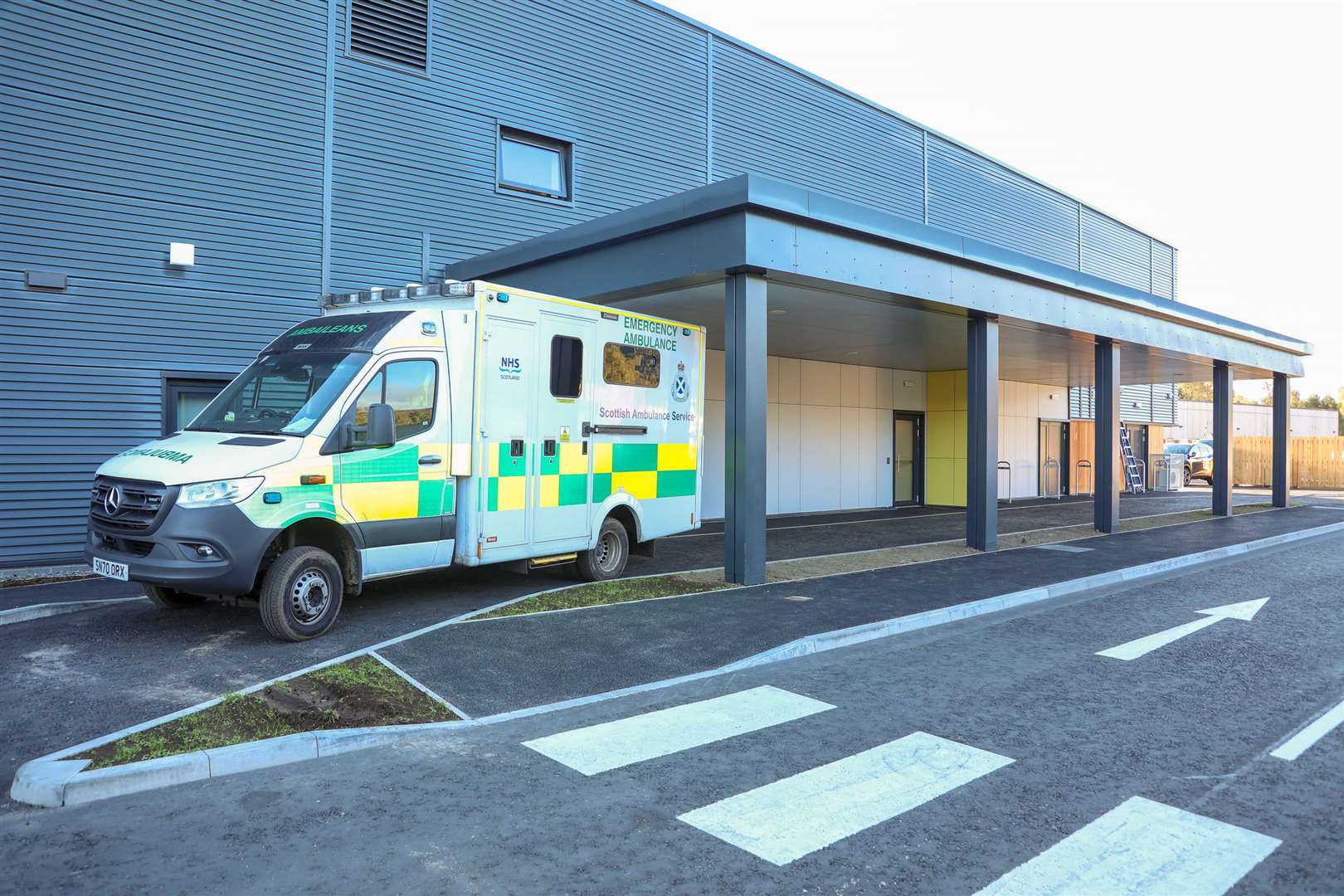 The new ambulance bay at the Badenoch and Strahspey Community Hospital.