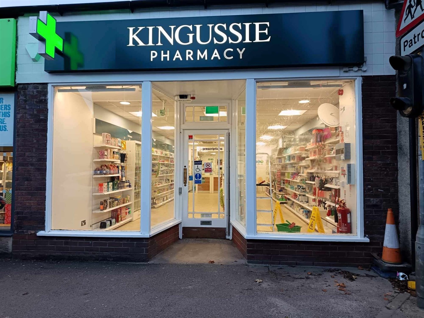 The new pharmacy is now fully open and the shelves are filling up with 'things the people have told us they want'.