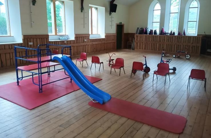 Church hall base has room for improvements indoors.
