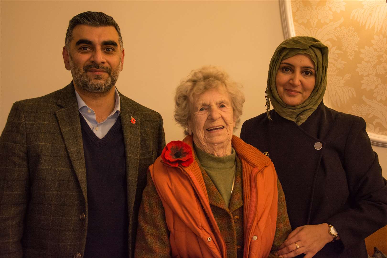 Omar Shaikh and Saqib Razzaq, of Colourful Heritage, with Isobel Harling in 2019.