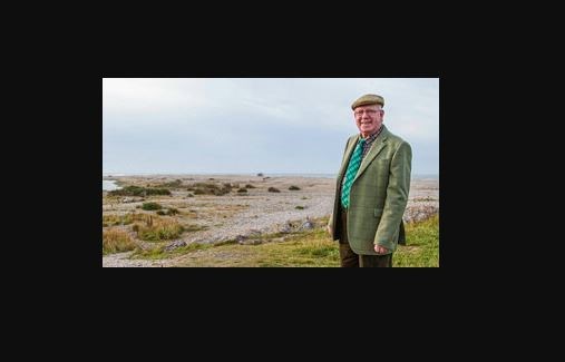 Jim Gordon at Spey Bay. Picture courtesy of Channel 5.