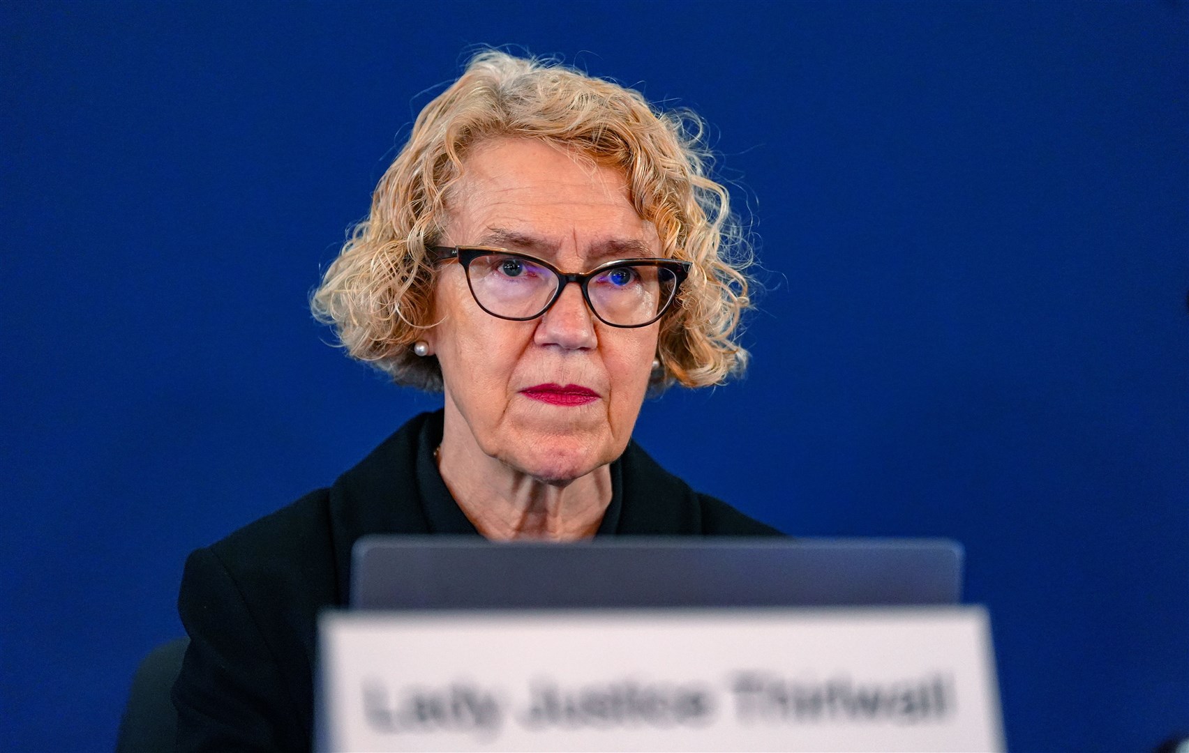 Chairwoman of the inquiry Lady Justice Thirlwall at Liverpool Town Hall (Peter Byrne/PA)