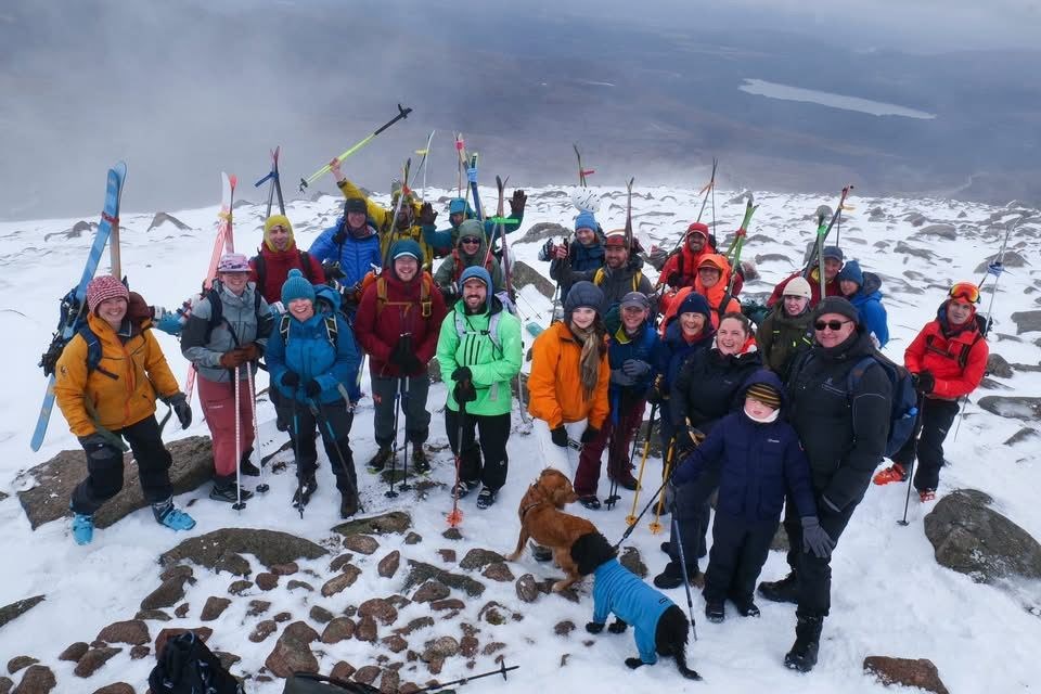 A large group of family and friends turned out to remember Sam Burns at the weekend including his mother Jane (by dogs with dark hat) and right of her sister Amy. Pictures: IBSC.