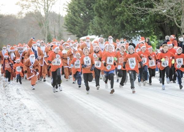 The Santa Run is well supported by joggers from the strath