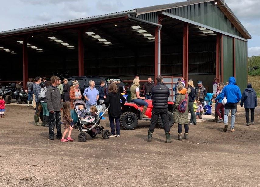FARM OPEN TO ALL: Some of the crowd who were treated to a day out at Rothiemurchus