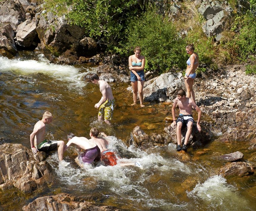 Youngsters in particular are being warned to be aware of cold water shock.