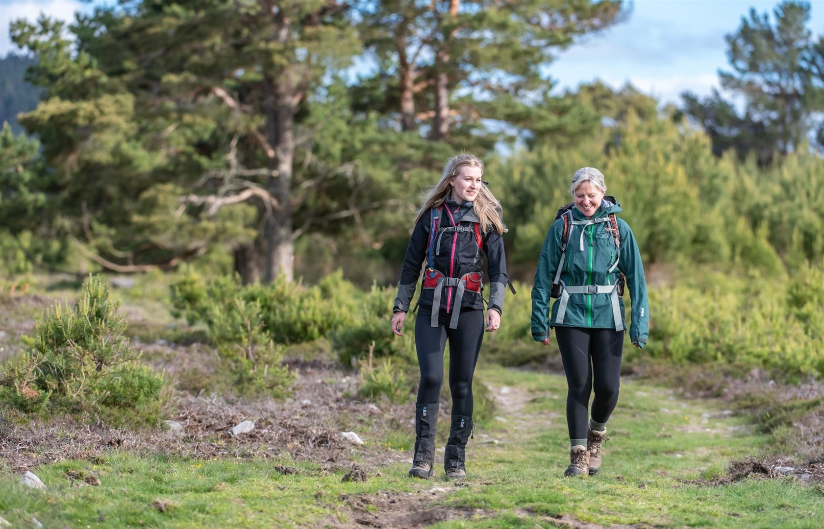 Enjoying a low level walk in the Cairngorms. Photo: Liam Anderstrem