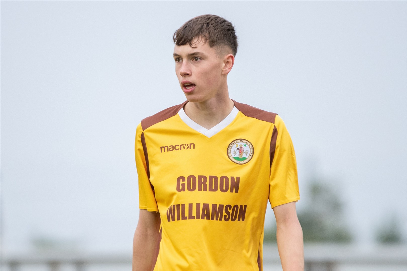 On trial at Forres - former Ross County player Calum Frame...Forres Mechanics FC vs Pollok FC - Pre-Season Friendly at Mosset Park, Forres. ..Picture: Daniel Forsyth..