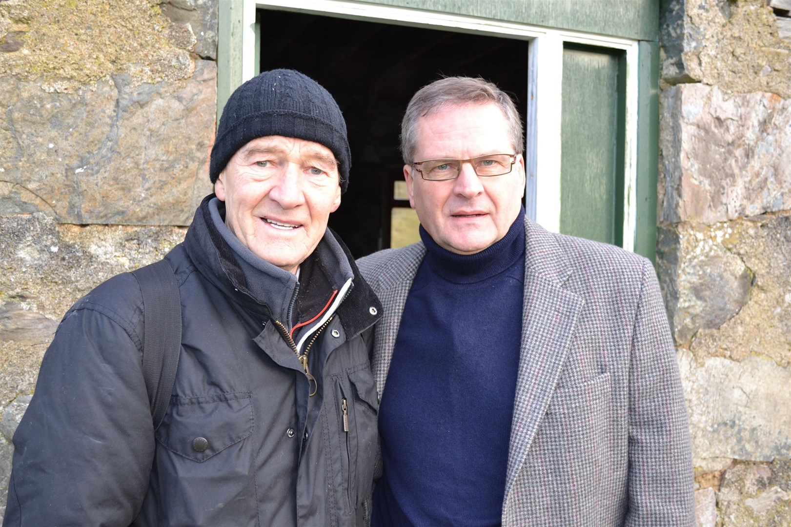 The star with Iain McAllister outside Toplis Bothy.