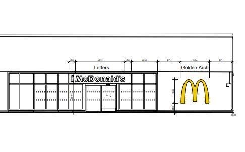 An image of the proposed McDonald's in Aviemore showing the signage.