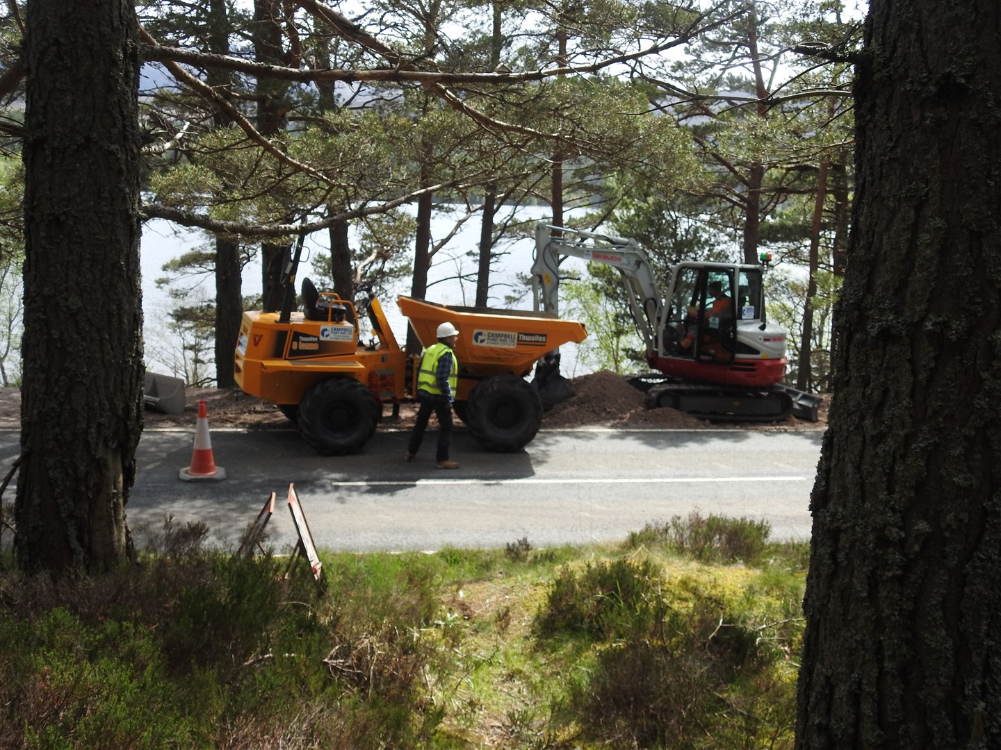 The works to restore the land after the creation of laybys by Loch Morlich is now udner way. Picture: Badenoch and Strathspey Conservation Group.