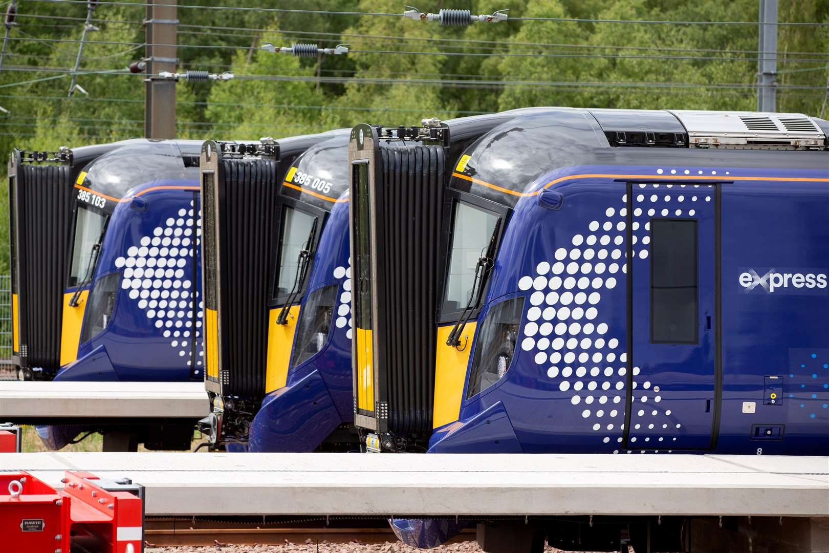 The new Class 385 trains are part of reasons for improvements on Scotland's rail network