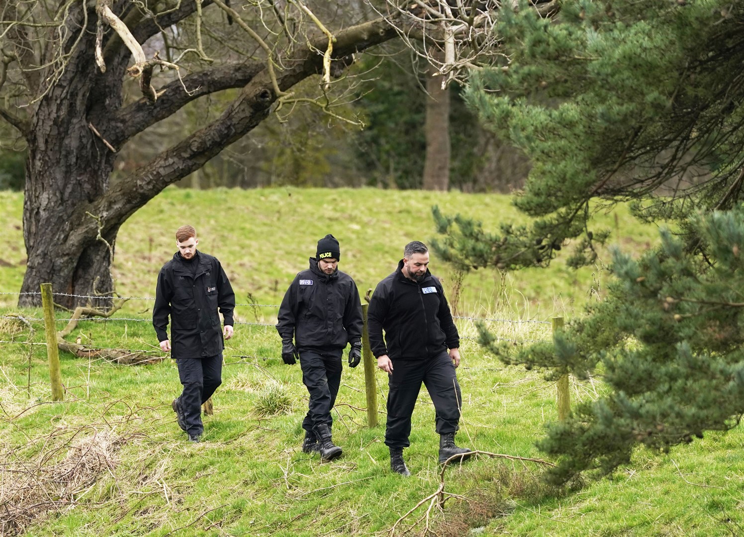Police search teams in the area where Ms Bulley was last seen (Danny Lawson/PA)