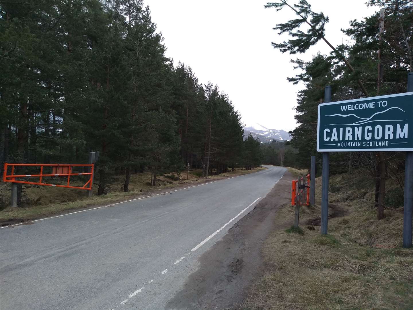 OPEN ROAD: Open at last, the ski road gates at Glenmore today