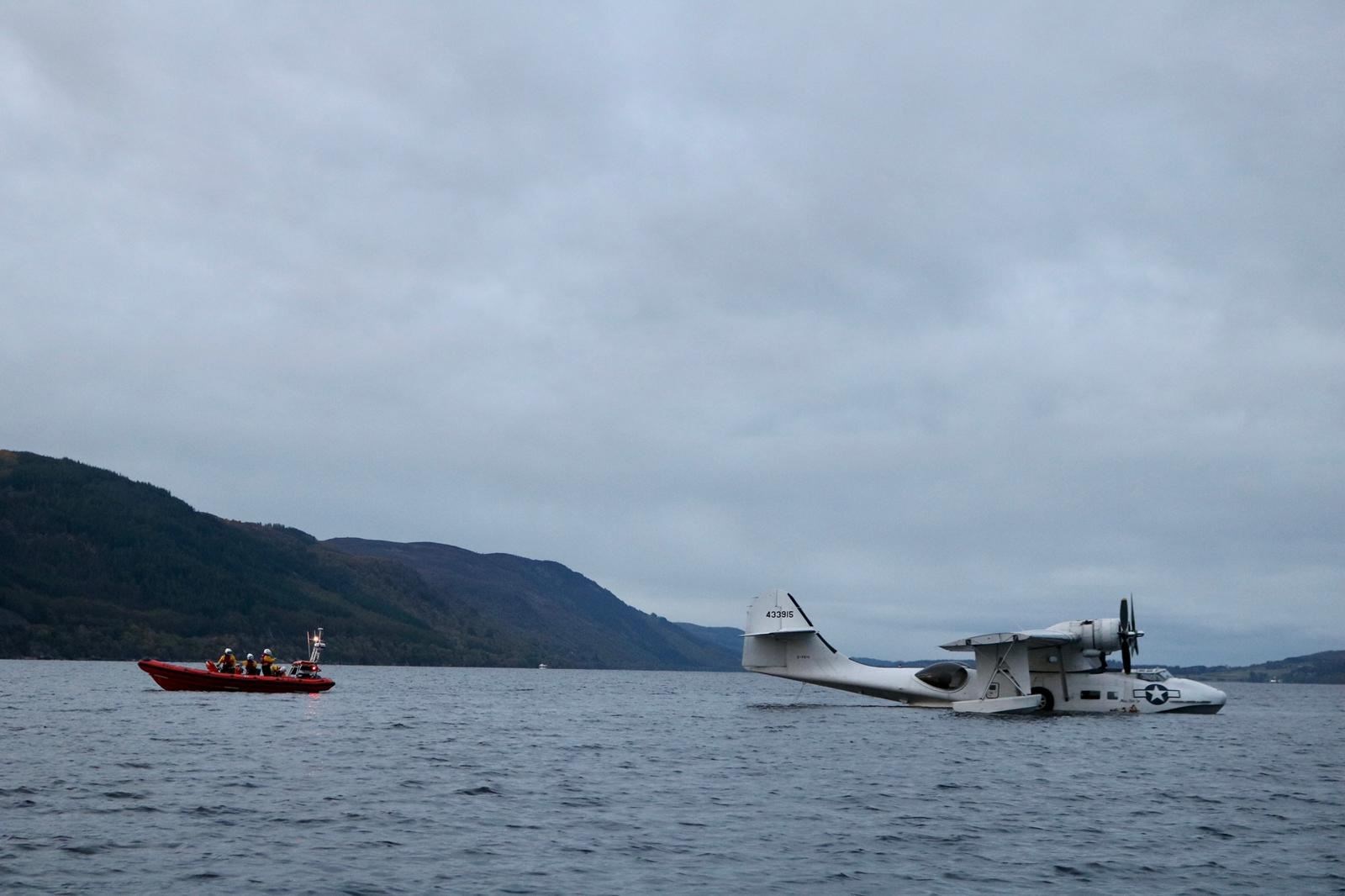The RNLI came to the aid of the seaplane (RNLI/PA)