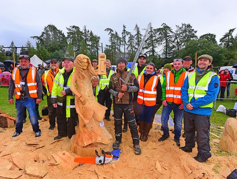 Some of the participants at the last Carve Carrbridge which was held in 2019.