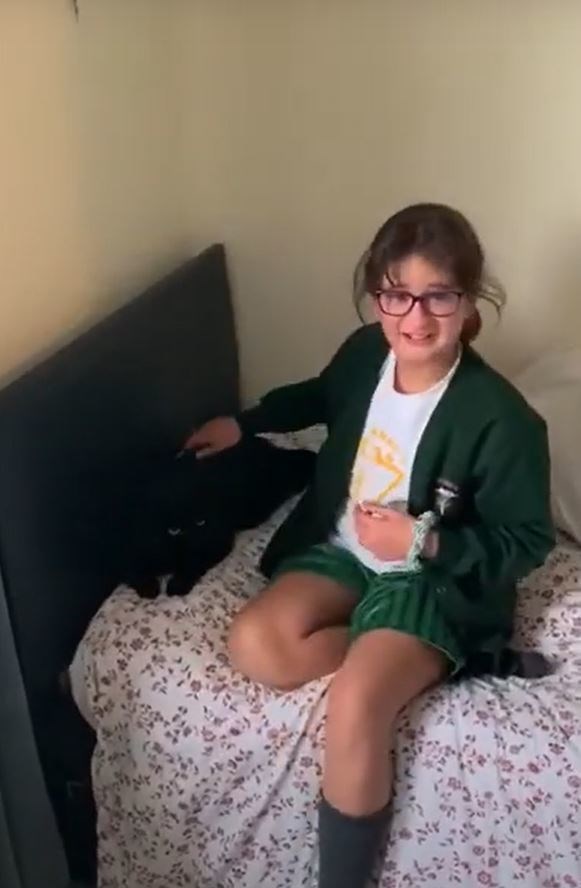 Katya Harmon was thrilled to be reunited with Timmy (Cats Protection/PA)