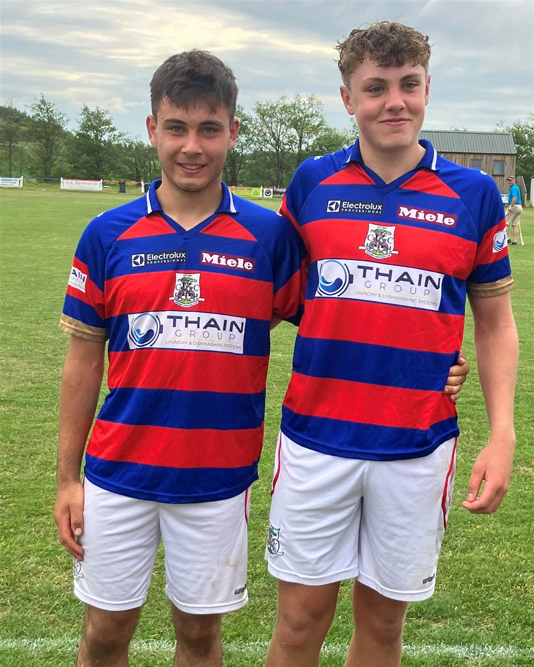 A DAY TO REMEMBER: Eoin and Calum the first time they had played together for the Kings first team last season. The pair were best friends from the age of three.