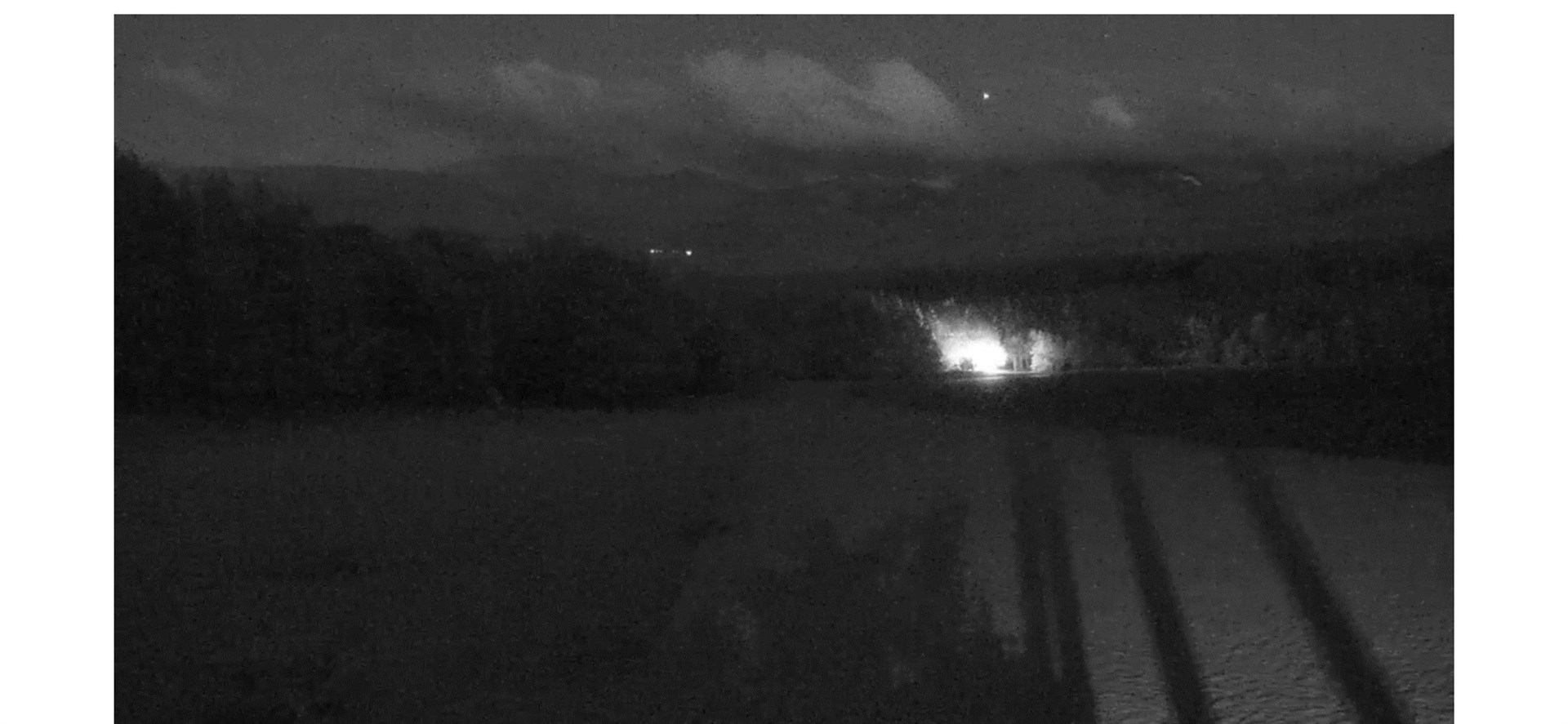 An image taken from the Loch Morlich webcam at 11.15pm tonight appeared to show a blaze breaking out.