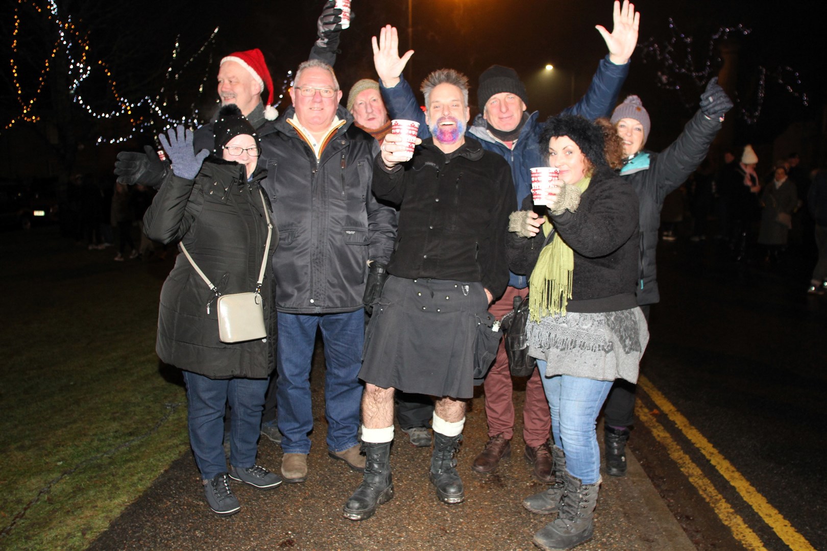 Happy Hogmanay at Grantown for Esbet and Bill Grieve (left) with friends.