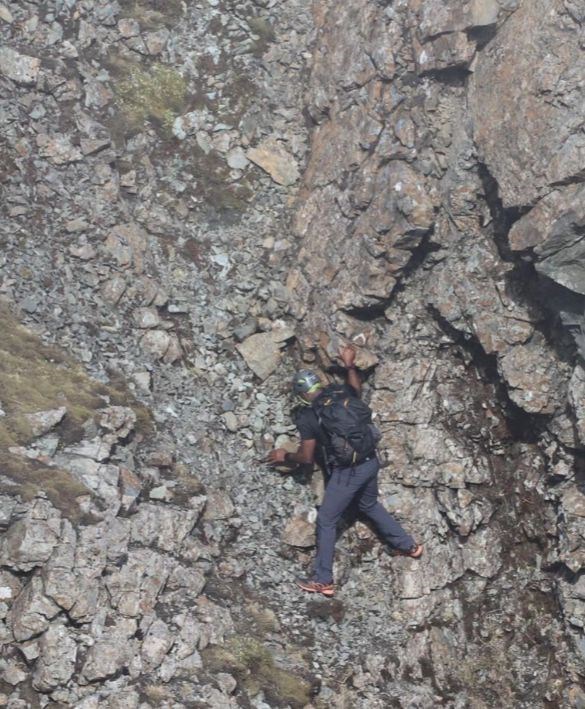 David scaling a Munro.